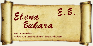 Elena Bukara vizit kartica